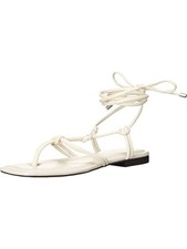 MARC FISHER Womens Ivory Strappy Padded Falina Square Toe Thong Sandals 5 M