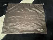 COACH Dust Bag Lot Large Satin Brown Drawstring White Box