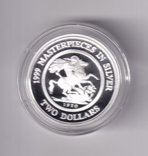 AUSTRALIAN 1999 MASTERPIECES IN SILVER $2 FLORIN FINE PROOF COIN #PL2107