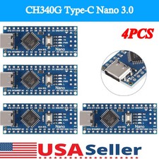 4PCS Nano v3  USB-C  Welded  ATMEGA328P  IDE Microcontroller US