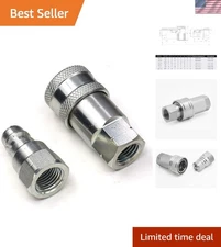 Durable 1/4" NPT Hydraulic Coupling - Interchangeable  7241-A Connectors