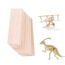 12 Pack Balsa Wood Sheets 1/8 x 4 x 12 Inch Natural Wood Color Unfi... Fast Ship