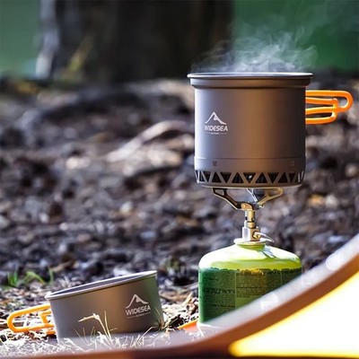 Camping 1,3L 2,3L Kochgeschirr Outdoor Kochset Wärmekocher Reisegeschirr Topf