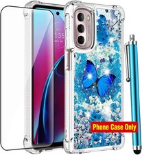 Case for Motorola Moto G Stylus 5G 2022, Blue Butterfly