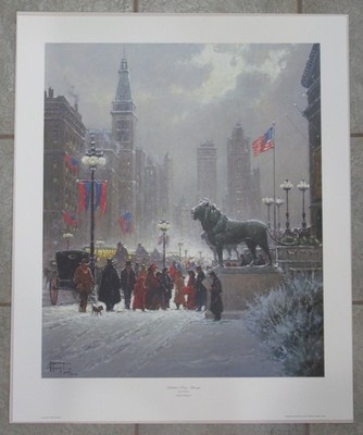 G. Harvey Signed Limited Print  Exhibition Day - Chicago  544/2050 with COA