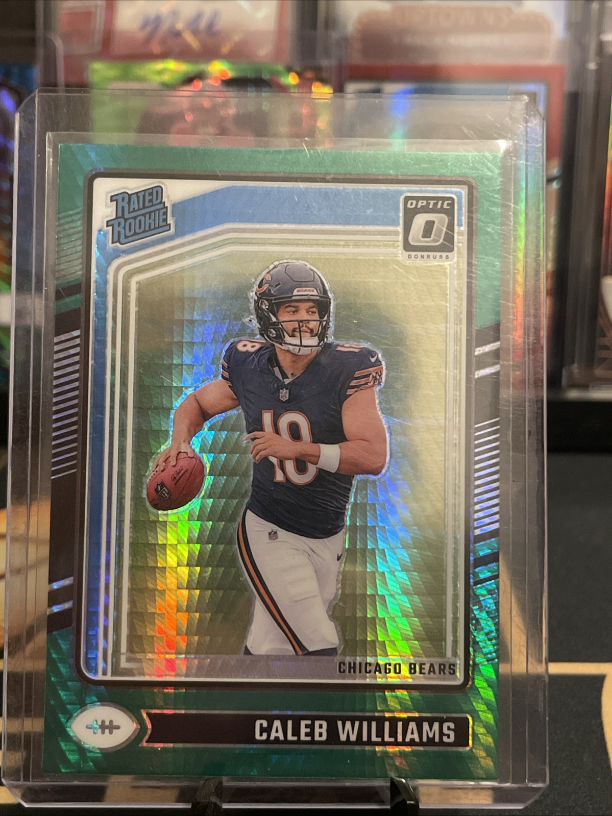 2024 Donruss Optic #201 Caleb Williams Bears Rated Rookie card RC green hyper SP