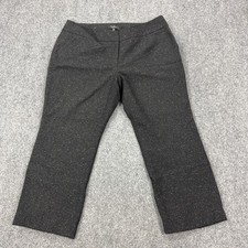 Talbots Pants Womens 18WP Black Tweed Heritage Lined Straight Leg Dress Trousers