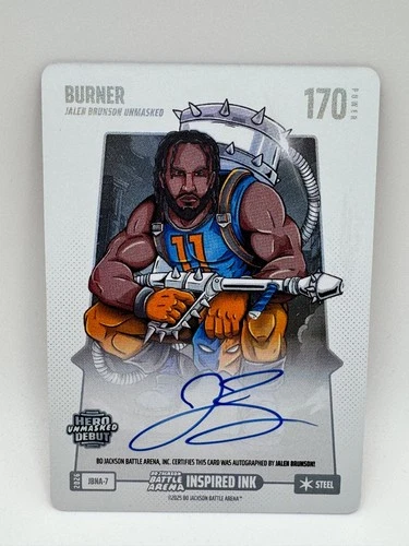 Bo Jackson Battle Arena Burner Steel Auto Hero Unmasked Jalen Brunson JBNA-7