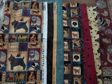 Quilts Comforts Pack Debbie Mumm SSI Fabric 6 Fat 1/4's Bowser Dog's World