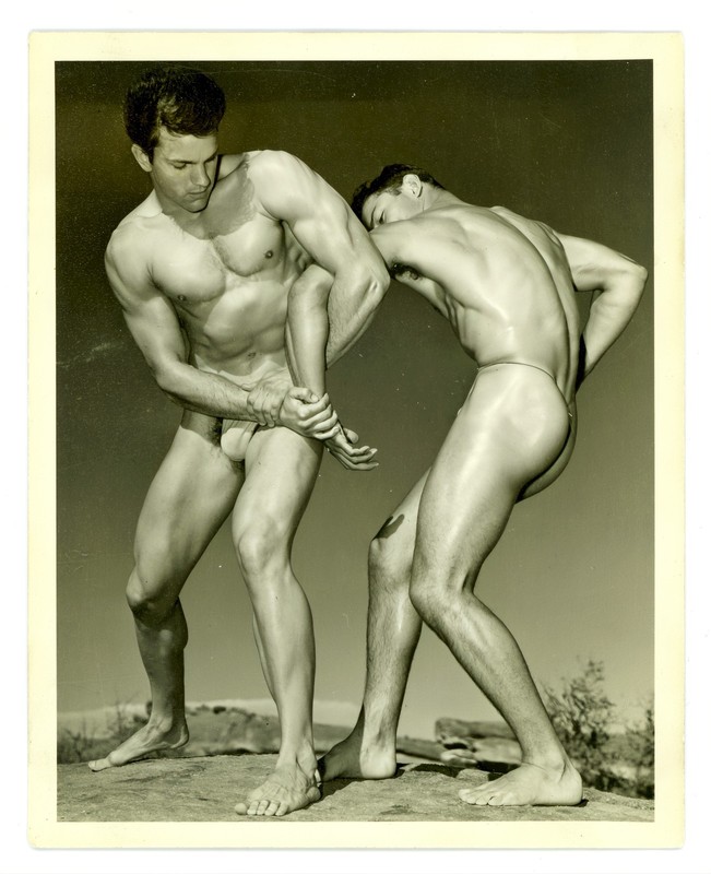 ORIG 1950S WPG MALE WRESTLING PHYSIQUE PHOTO SERIES 21 #9 GAY INT BEEFCAKE ART