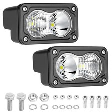 Pair 3 40w Cube Led Light Bar Spot Flood Combo Pods Driving Fog Offroad 4wd Atv