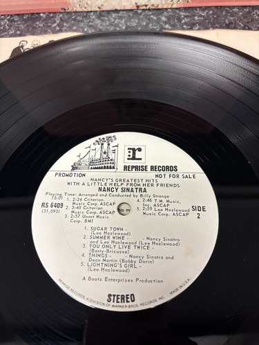 Nancy Sinatra-NANCY’S Greatest Hits 1970 Reprise Records RS-6409 These Boots - Picture 6 of 6