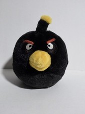 Angry Birds 5 Black Bomb Soft Plush Toy Rovio Commonwealth Toys 2010 No Sound