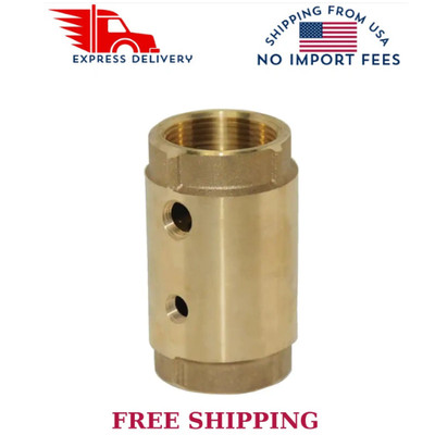 Water Source 1-1/4 in. Solid brass Two-Hole Control Center Check Pump Valve