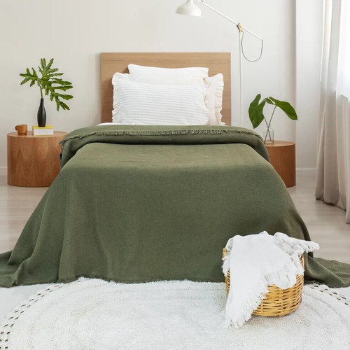 Milam London Cotton Throws For Sofas Armchairs Beds Double Bedspread Blanket - Picture 66 of 69