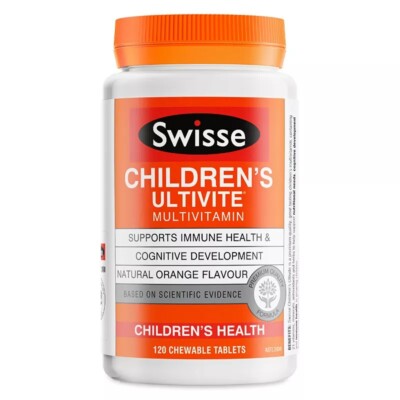 Swisse Children's Ultivite Chewable Multivitamin Orange Flavour 120 Tablets
