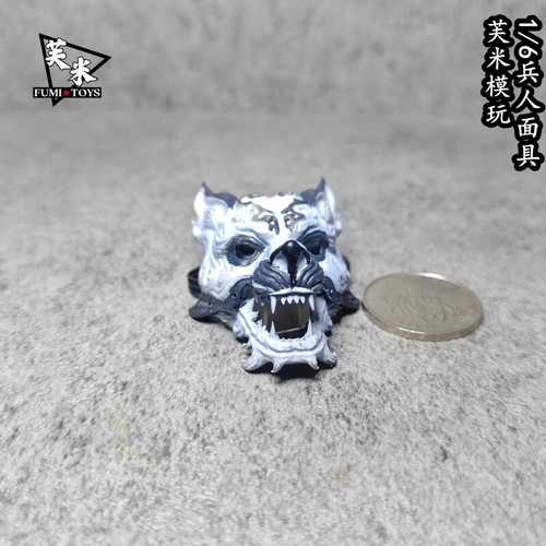 1/6 1/12 Scale Black Myth White Wolf Mask Model For 12" Action Figure Body - Picture 5 of 7