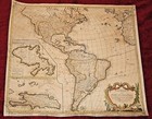 Hand Colored Antique Map of the Americas & Africa from 1771