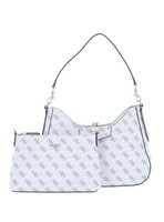 Guess Eco Brenton Hobo Schultertasche Tasche White Logo Weiß