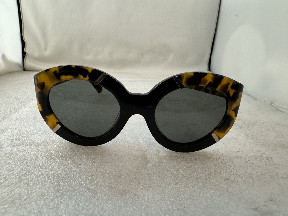 Karen Walker Flowerpatch Tortoise Shell Cat Eye Sunglasses Karen Walker Harvest Hybrid Tortoise, Yellow Prescription  main image 3