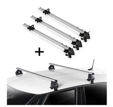 3x Fahrradträger Bike Pro + Dachträger EVO ALU für Skoda Citigo 5 Türer ab 2012