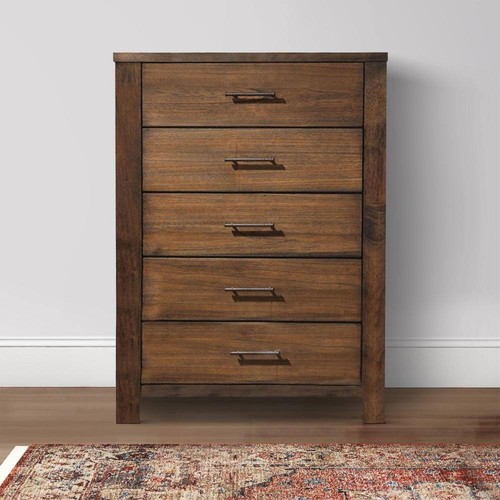 Benjara Dresser Without Mirror 34 inW x 17 in.D With 5-Drawer Wooden Brown - Picture 6 of 6