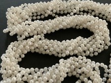 BALL BEADED WHITE NECK CHAINS ID Badge Holder Lanyard Necklace Bead LOT of 10