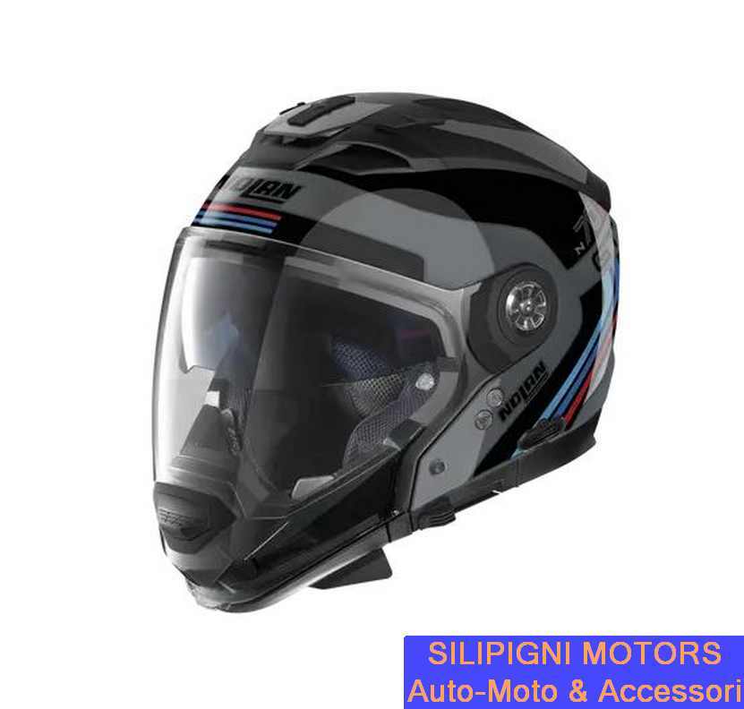 CASCO CROSSOVER NOLAN N70-2 GT JETPACK N-COM 66 SLATE GREY OMOLOG