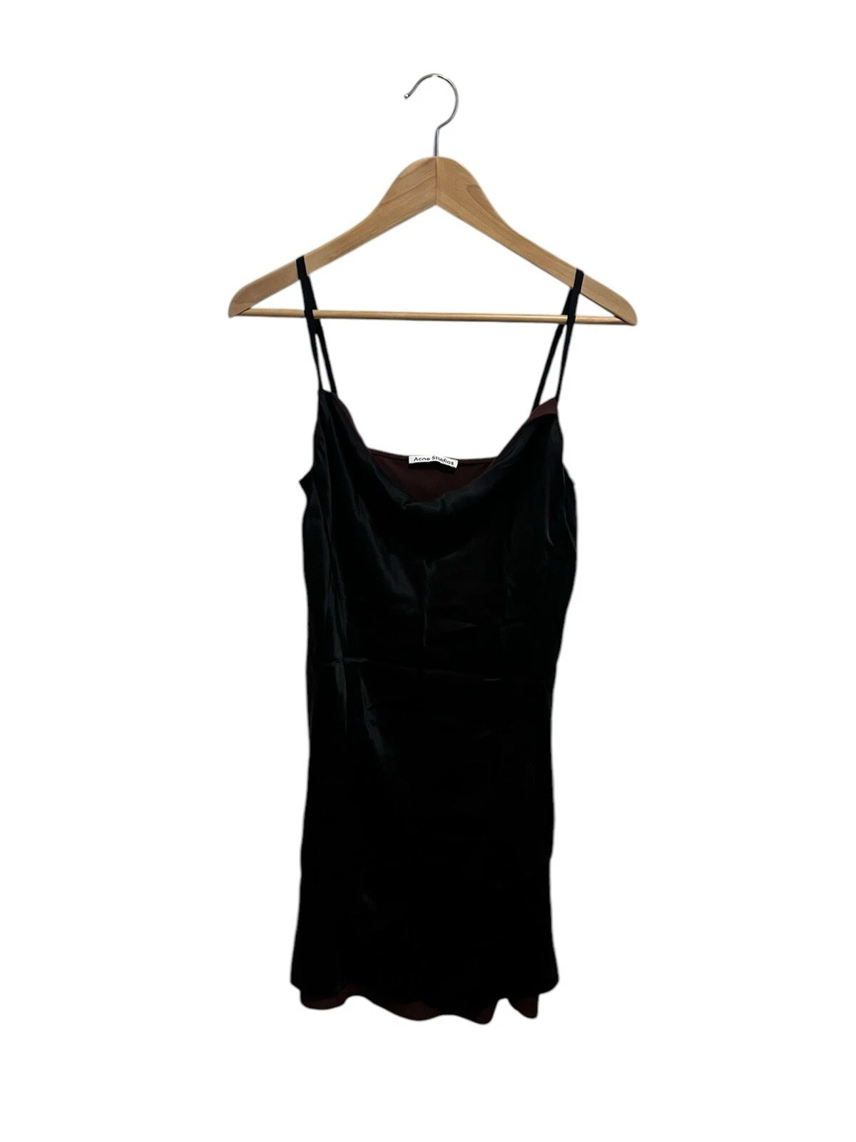 Mini abito doppio strato in raso Acne Studios Taglia S