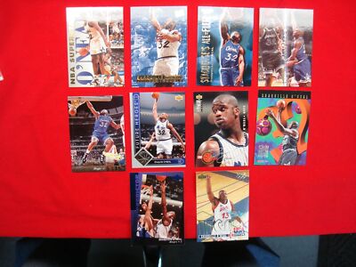 SHAQUILLE O'NEAL - 10 PC. INSERT CARD LOT - ALL DIFFERENT & NICE
