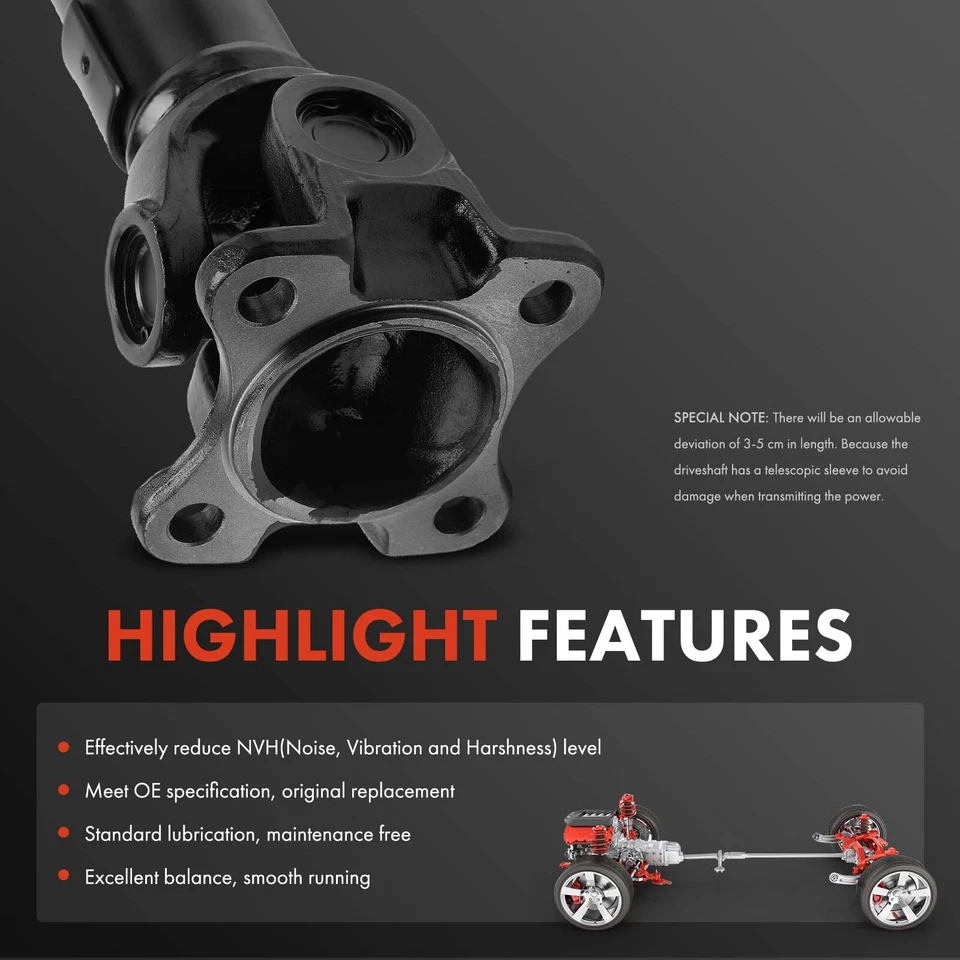 Front Driveshaft Prop Shaft Assembly 52853364AB for Dodge Nitro 2007-2011 4WD Foto 4 de 4