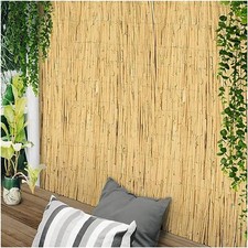 4M & 5M Thick Bamboo Screening Roll Natural Fence Peeled Reed Outdoor Garden