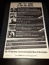 Krokus, Thompson Twins, Heaven 17, Alex Call Rare Radio Promo Poster Ad Framed!