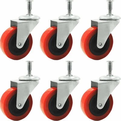 SGTALL 6 Pack Heavy-Duty 2" LOW PROFILE Swivel Caster Wheel for Creeper Service Cart St