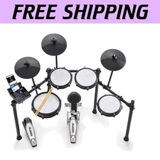 Quiet Mesh Pad Electric Drum Kit - 10" Dual-Zone Snare, USB MIDI & Drumeo Access
