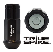 20PC TRUE SPIKE 57MM 12X1.5 FORGED STEEL LUG NUTS GUNMETAL CAPPED CLOSED END B