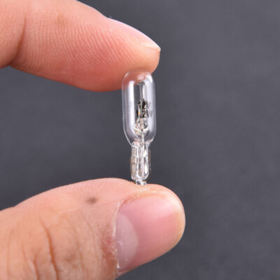 10Pcs 12V 1.2W T5 Glass Light Bulb Dashboard Instrument Panel Brake Light Bulb#B