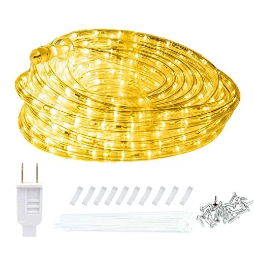 Warm white outdoor rope lights deals