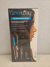 Coolway Pro Flat Iron Styling Kit NO MORE HIGH HEAT DAMAGE Hair Straightener New