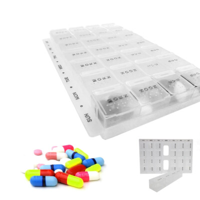 7 Tage Pillendose 4-fach Täglich Reise Medizin Halter Aufbewahrung Organizer Pillendose