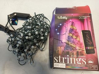Twinkly Strings USB C Pearls 200 LED LED Lichterkette in Perlenform RGB LE12m