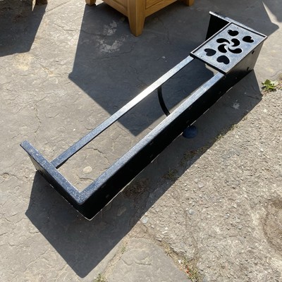 Antiker Schmiede Eisen Feuerfender mit Topf/ Pfannenauflage Ständer