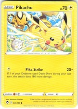 Pikachu 049/195 Silver Tempest SIT NM Carta Pokemon TCG