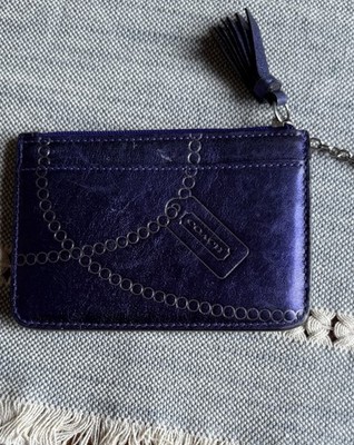 Coach Poppy Wallet Purple Y2K Silver