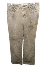 WOMENS ANN TAYLOR LOFT SLIM BOOT GRAY CORDUROY PANTS SIZE 6 INSEAM 32"