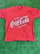 Vintage Coca Cola T Shirt Single Stitch Fruit Of The Loom Made In USA Red XXL