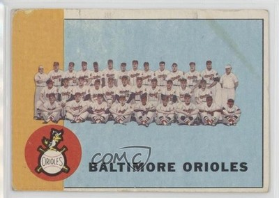 1963 Topps Baltimore Orioles Team #377 15wb