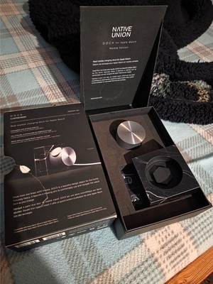 *Rare* NATIVE UNION Marble Dock (for Apple Watch, Black) - New in Box