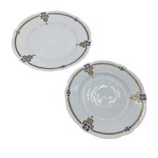 1930s Bernardaud & Co Limoges France Art Deco Floral Flowers Small Side Plates