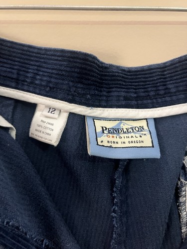 Vintage Pendleton Navy Blue Trouser Corduroy Pants, Size 12 - Afbeelding 5 van 9